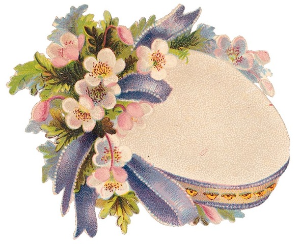 free-vintage-clip-art-flowers-tambourine-blue-ribbon-white-flowers