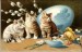 free-vintage-easter-clip-art-blue-egg-three-tabby-kittens-and-baby-chick
