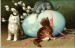 free-vintage-easter-clip-art-blue-egg-pink-ribbon-three-tabby-kittens